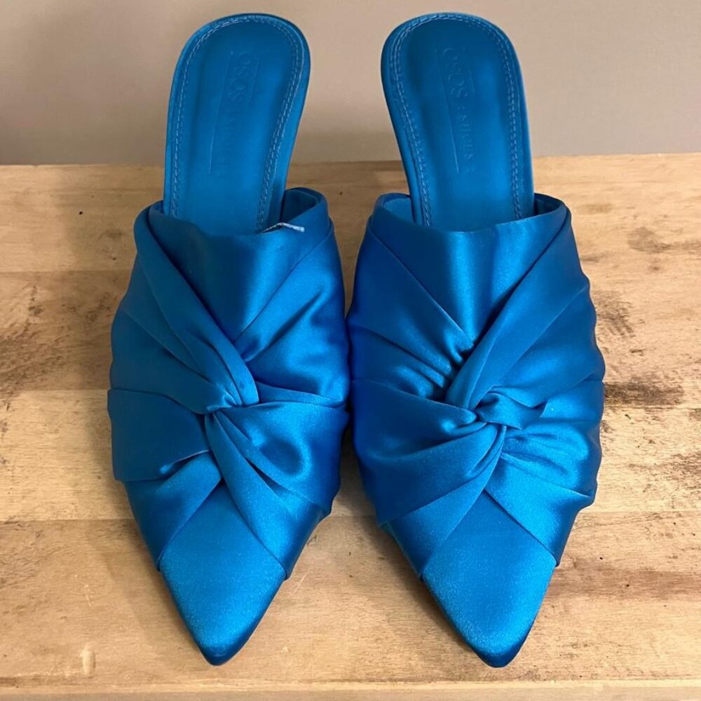 ASOS Blue Satin Mule